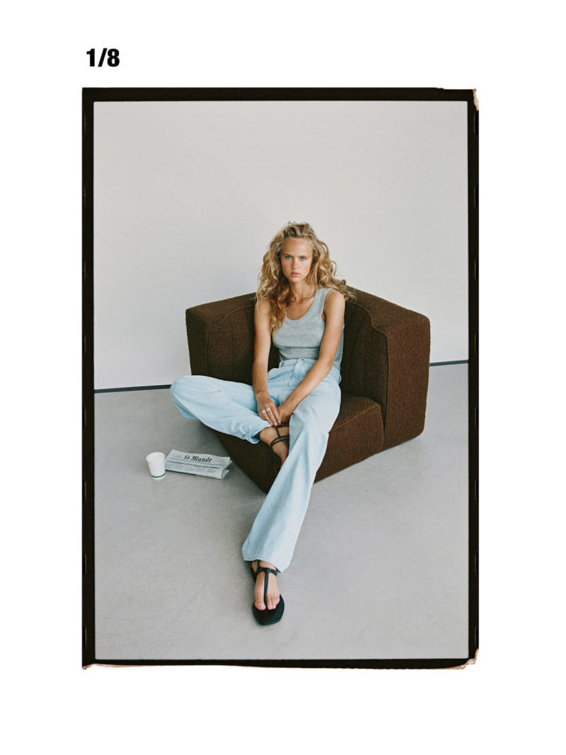 Olivia Vinten featured in  the Massimo Dutti Day & Night lookbook for Spring/Summer 2021