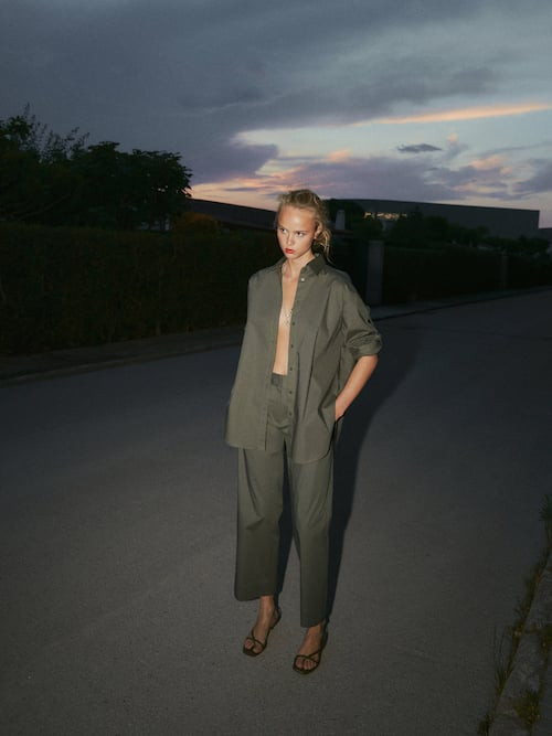 Olivia Vinten featured in  the Massimo Dutti Day & Night lookbook for Spring/Summer 2021