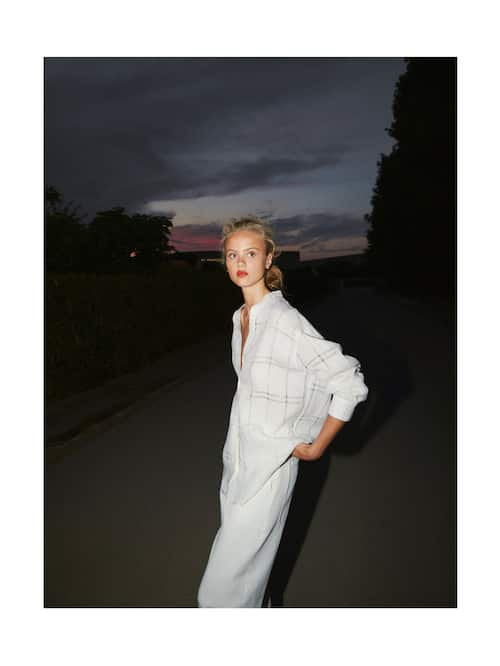 Olivia Vinten featured in  the Massimo Dutti Day & Night lookbook for Spring/Summer 2021