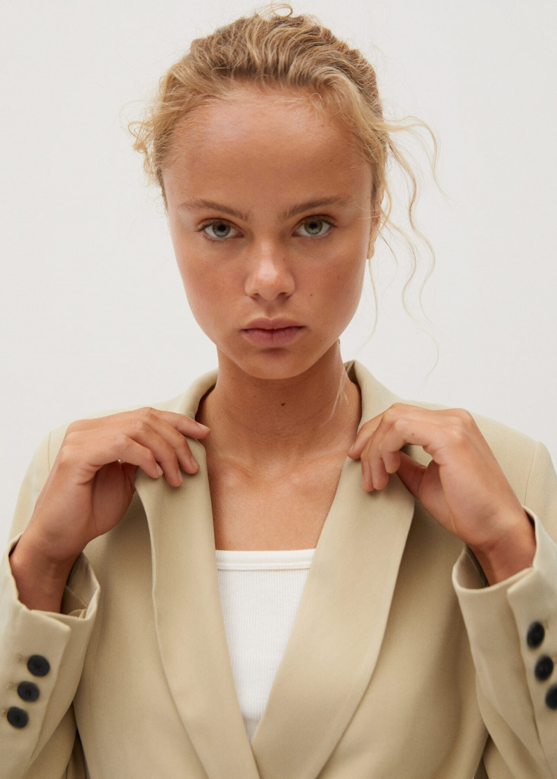 Olivia Vinten featured in  the Mango Outlet catalogue for Autumn/Winter 2021