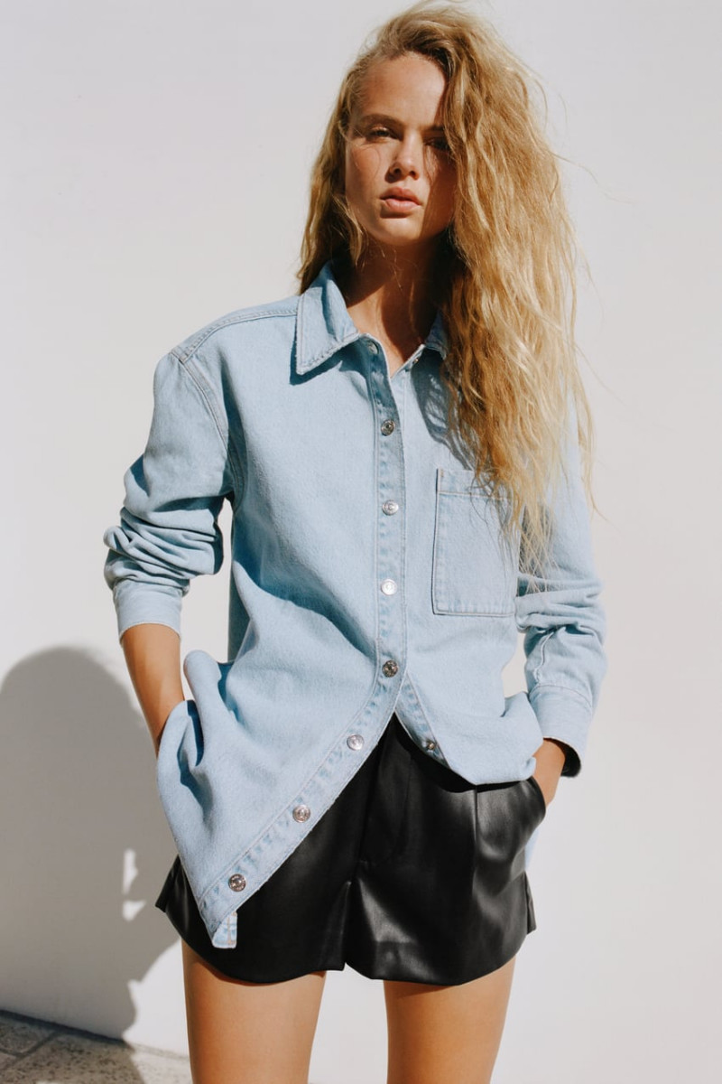 Olivia Vinten featured in  the Zara Denim Capsule lookbook for Pre-Fall 2020