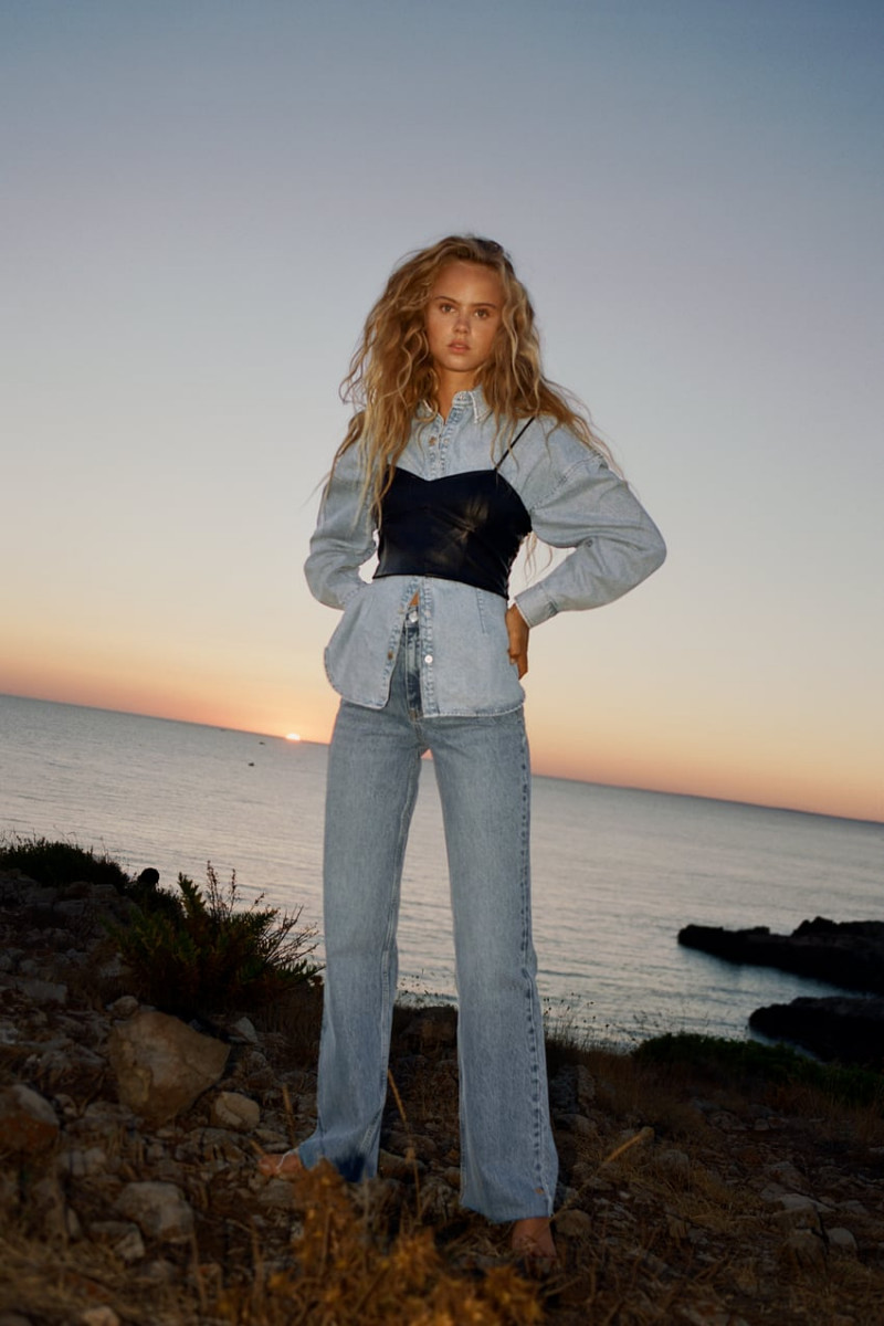 Olivia Vinten featured in  the Zara Denim Capsule lookbook for Pre-Fall 2020