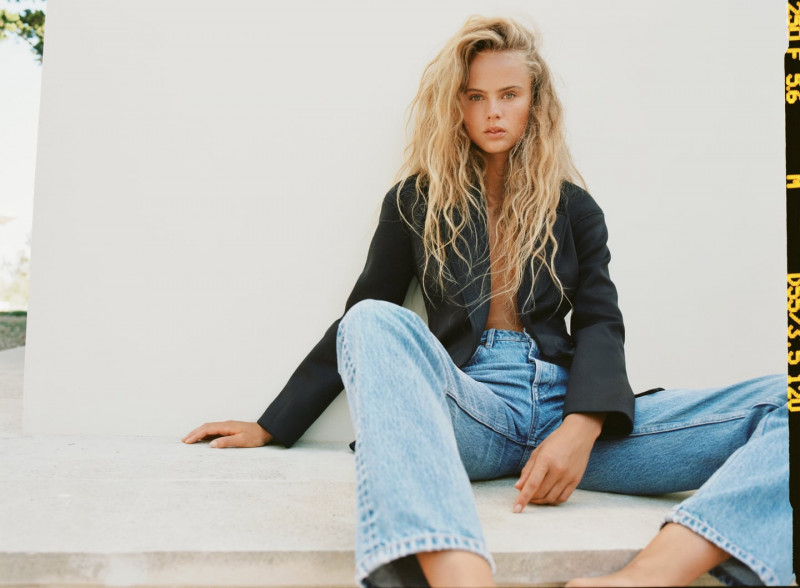 Olivia Vinten featured in  the Zara Denim Capsule lookbook for Pre-Fall 2020