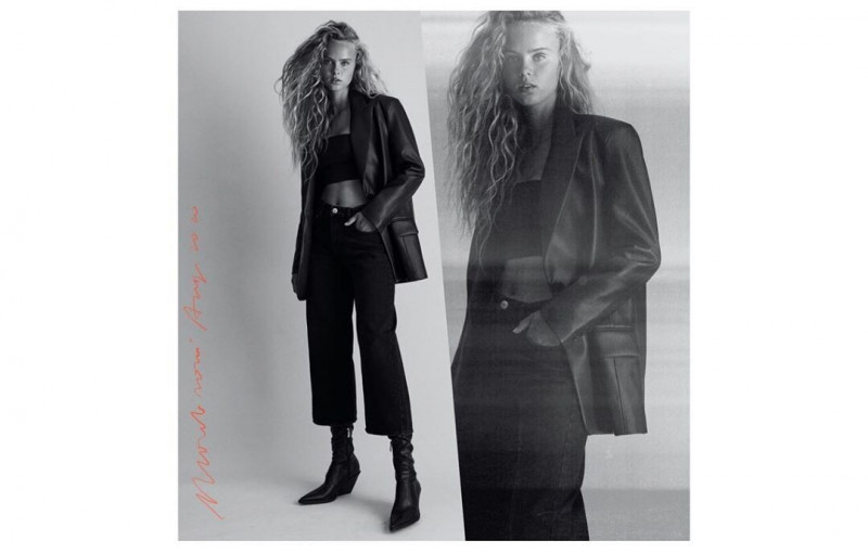 Olivia Vinten featured in  the Zara Denim Capsule lookbook for Pre-Fall 2020