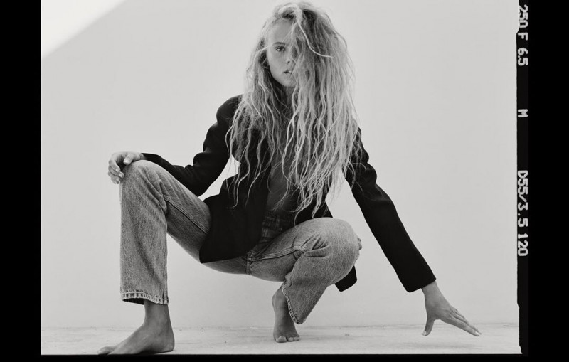 Olivia Vinten featured in  the Zara Denim Capsule lookbook for Pre-Fall 2020