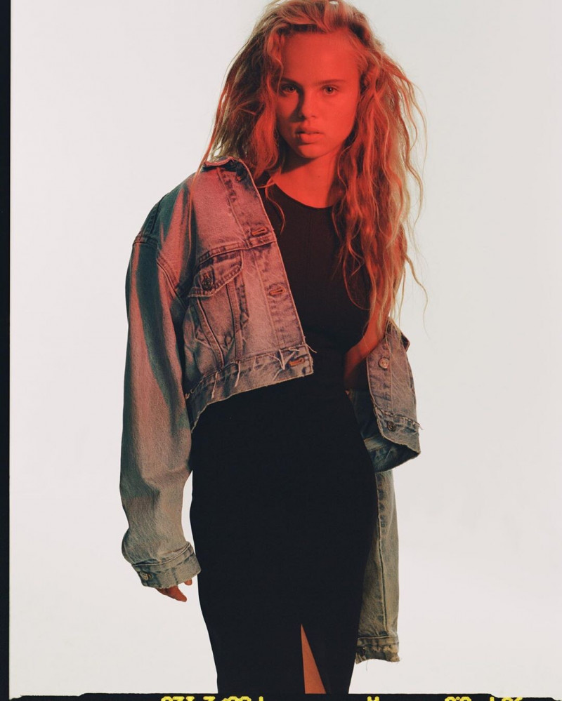 Olivia Vinten featured in  the Zara Denim Capsule lookbook for Pre-Fall 2020