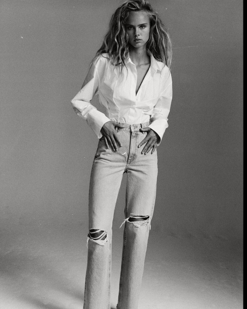 Olivia Vinten featured in  the Zara Denim Capsule lookbook for Pre-Fall 2020