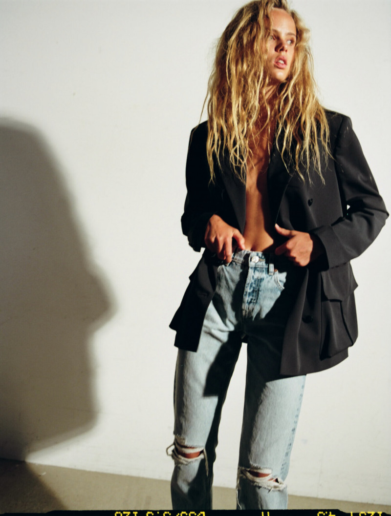 Olivia Vinten featured in  the Zara Denim Capsule lookbook for Pre-Fall 2020