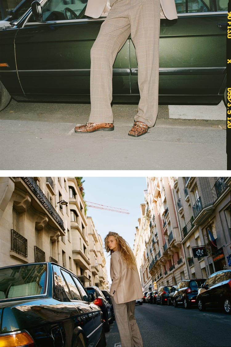 Olivia Vinten featured in  the Zara Denim lookbook for Fall 2020