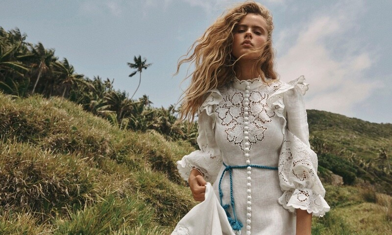 Olivia Vinten featured in  the Zimmermann Swim advertisement for Summer 2020