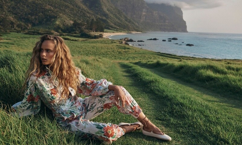 Olivia Vinten featured in  the Zimmermann Swim advertisement for Summer 2020