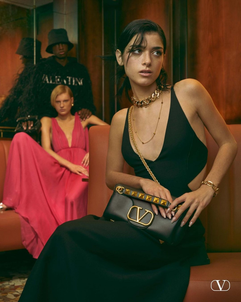 Michelle Laff featured in  the Valentino advertisement for Resort 2022