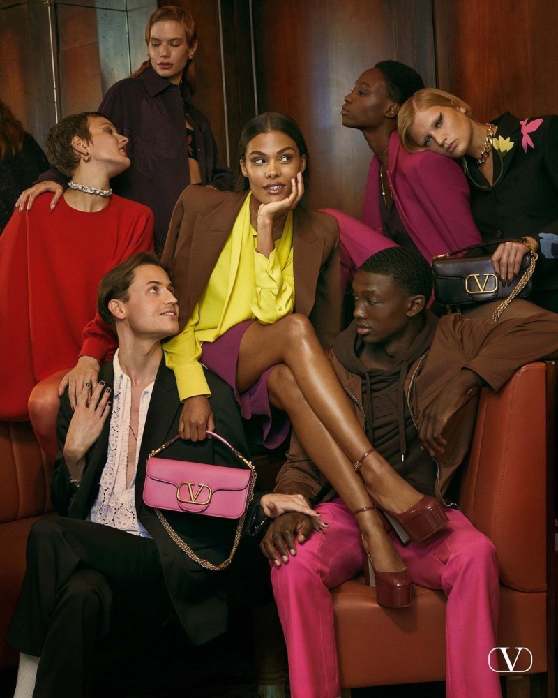 Michelle Laff featured in  the Valentino advertisement for Resort 2022
