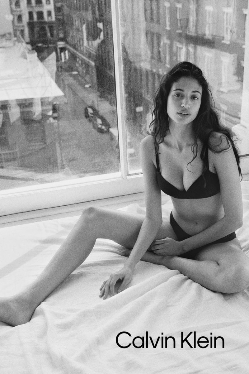 Malika El Maslouhi featured in  the Calvin Klein Underwear MC1 advertisement for Autumn/Winter 2021