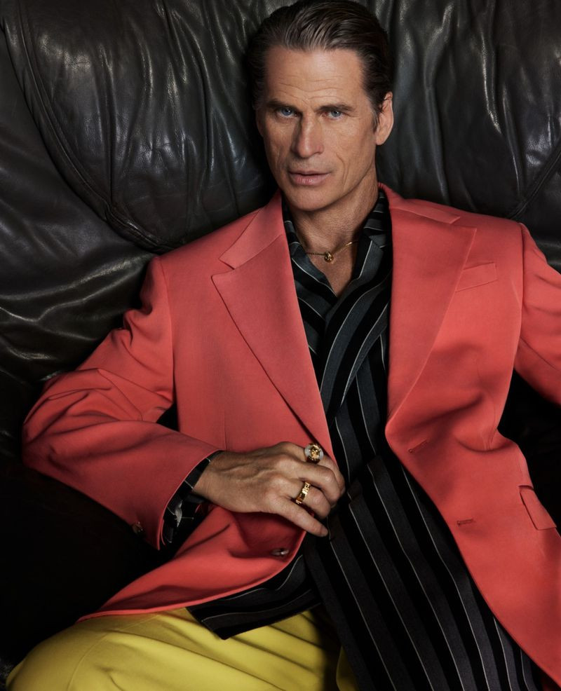 Mark Vanderloo featured in  the Versace Versace S/S 2023 Men\'s Campaign advertisement for Spring/Summer 2023