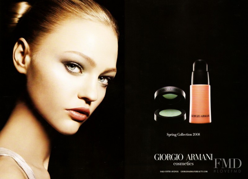 Sasha Pivovarova featured in  the Armani Beauty advertisement for Spring/Summer 2008