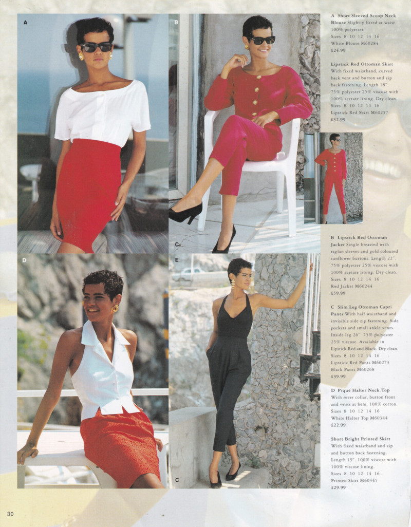 Nadege du Bospertus featured in  the Next Tiem to Kill catalogue for Spring/Summer 1991