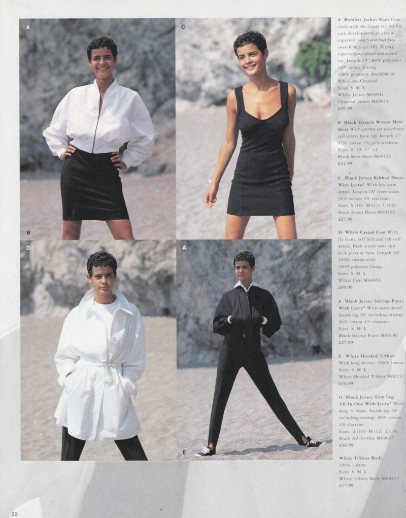 Nadege du Bospertus featured in  the Next catalogue for Spring/Summer 1991