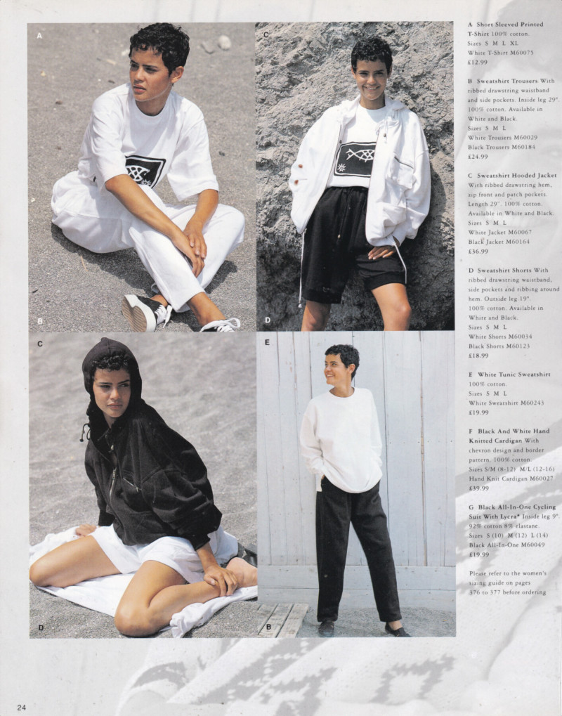 Nadege du Bospertus featured in  the Next catalogue for Spring/Summer 1991