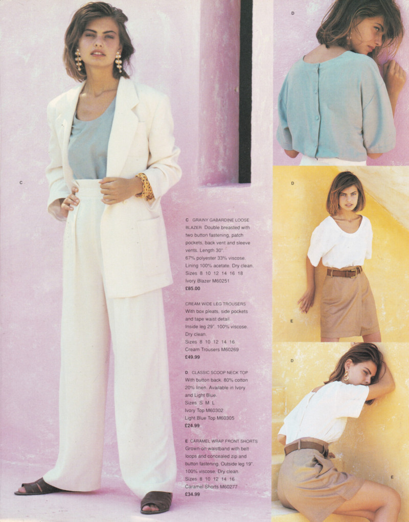 Gretha Cavazzoni featured in  the Next catalogue for Spring/Summer 1991