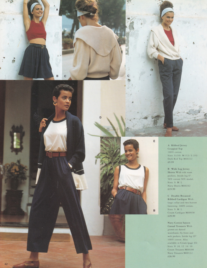 Gretha Cavazzoni featured in  the Next catalogue for Spring/Summer 1991