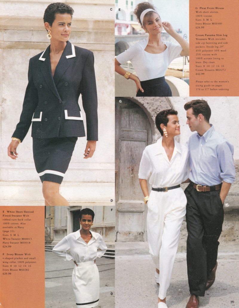 Gretha Cavazzoni featured in  the Next catalogue for Spring/Summer 1991