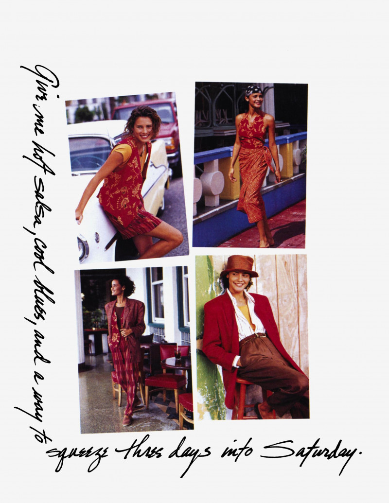 Nadege du Bospertus featured in  the Ellen Tracy Company advertisement for Spring/Summer 1993