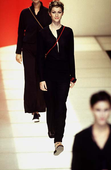 Gisele Bundchen featured in  the Giorgio Armani fashion show for Spring/Summer 1997