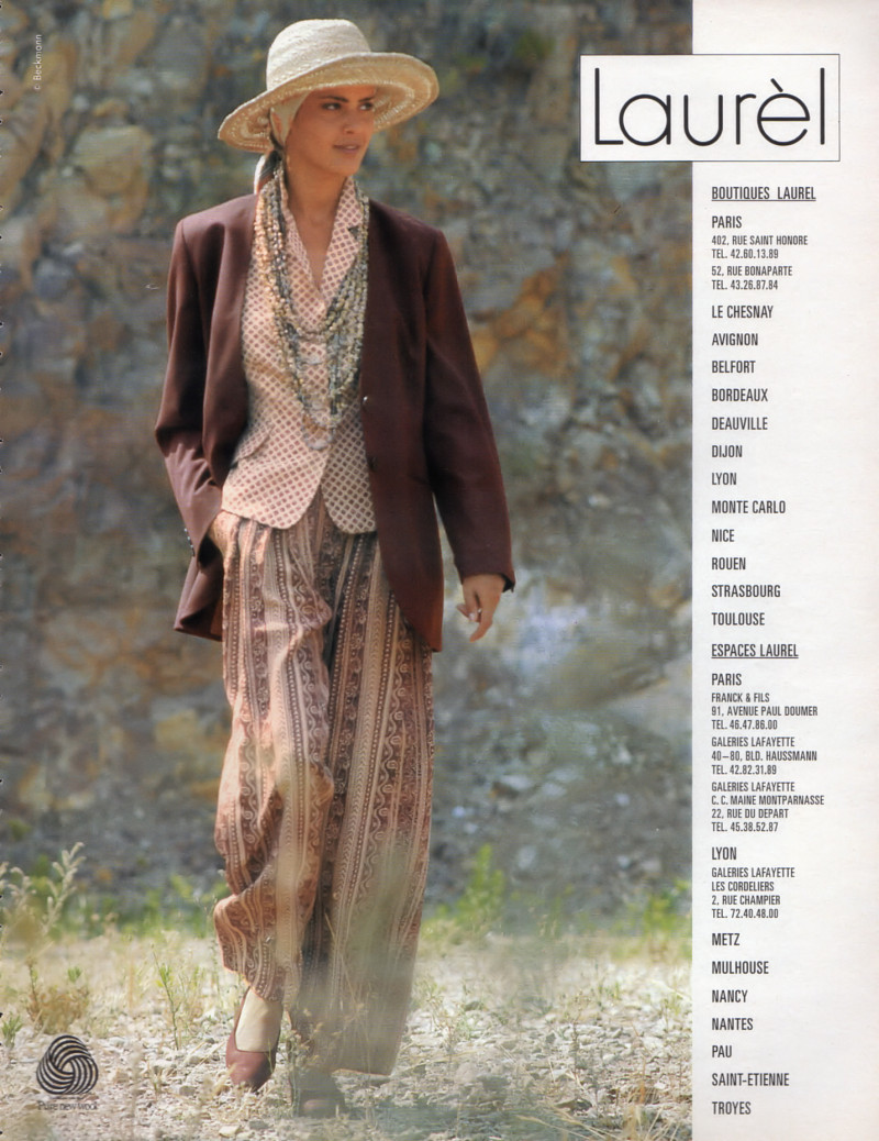 Nadege du Bospertus featured in  the Laurel advertisement for Spring/Summer 1994