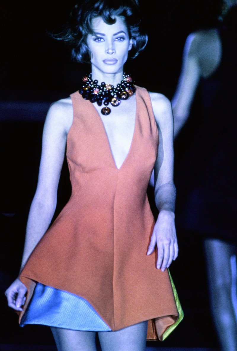 Christy Turlington featured in  the Versace fashion show for Autumn/Winter 1991