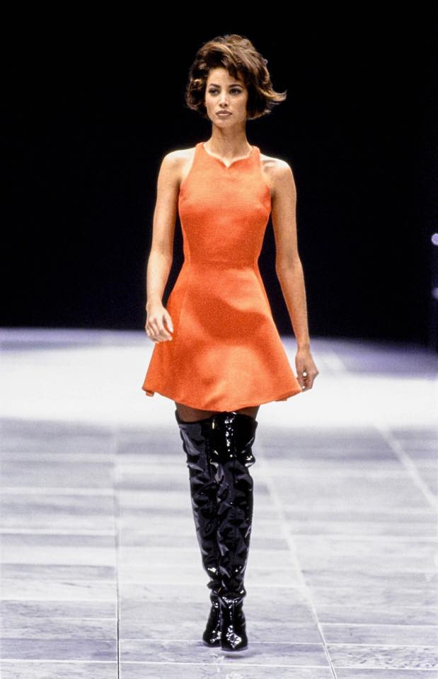 Christy Turlington featured in  the Versace fashion show for Autumn/Winter 1991