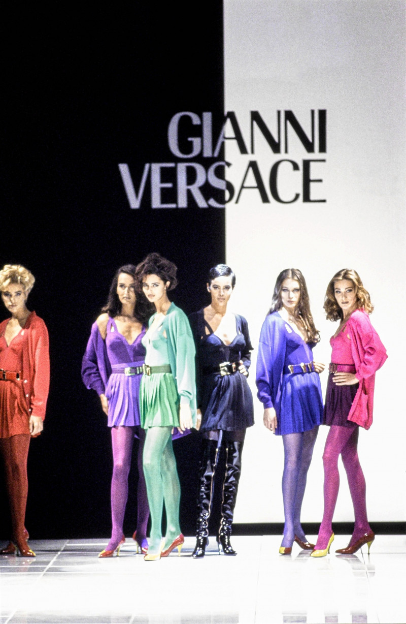 Nadege du Bospertus featured in  the Versace fashion show for Autumn/Winter 1991