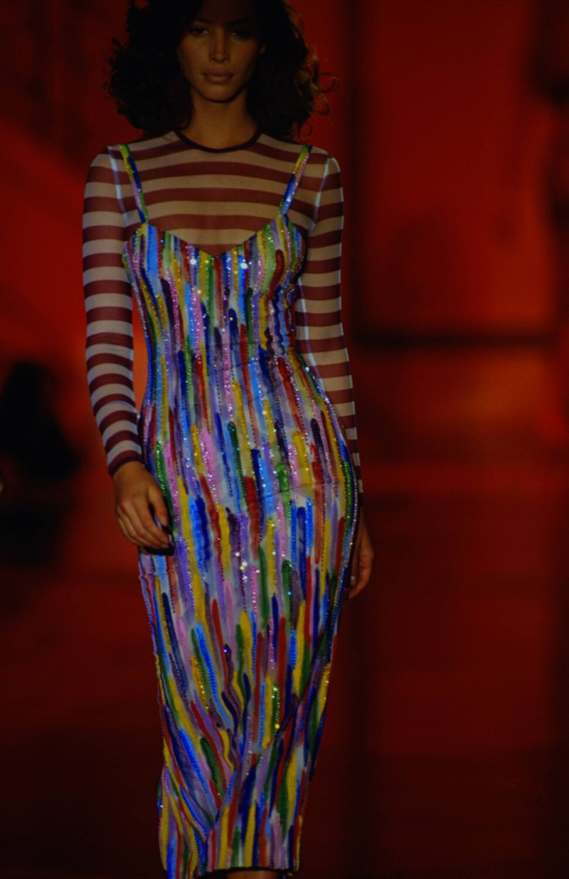 Christy Turlington featured in  the Atelier Versace fashion show for Spring/Summer 1993