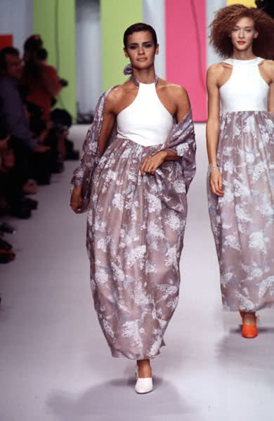 Nadege du Bospertus featured in  the Chloe fashion show for Spring/Summer 1996