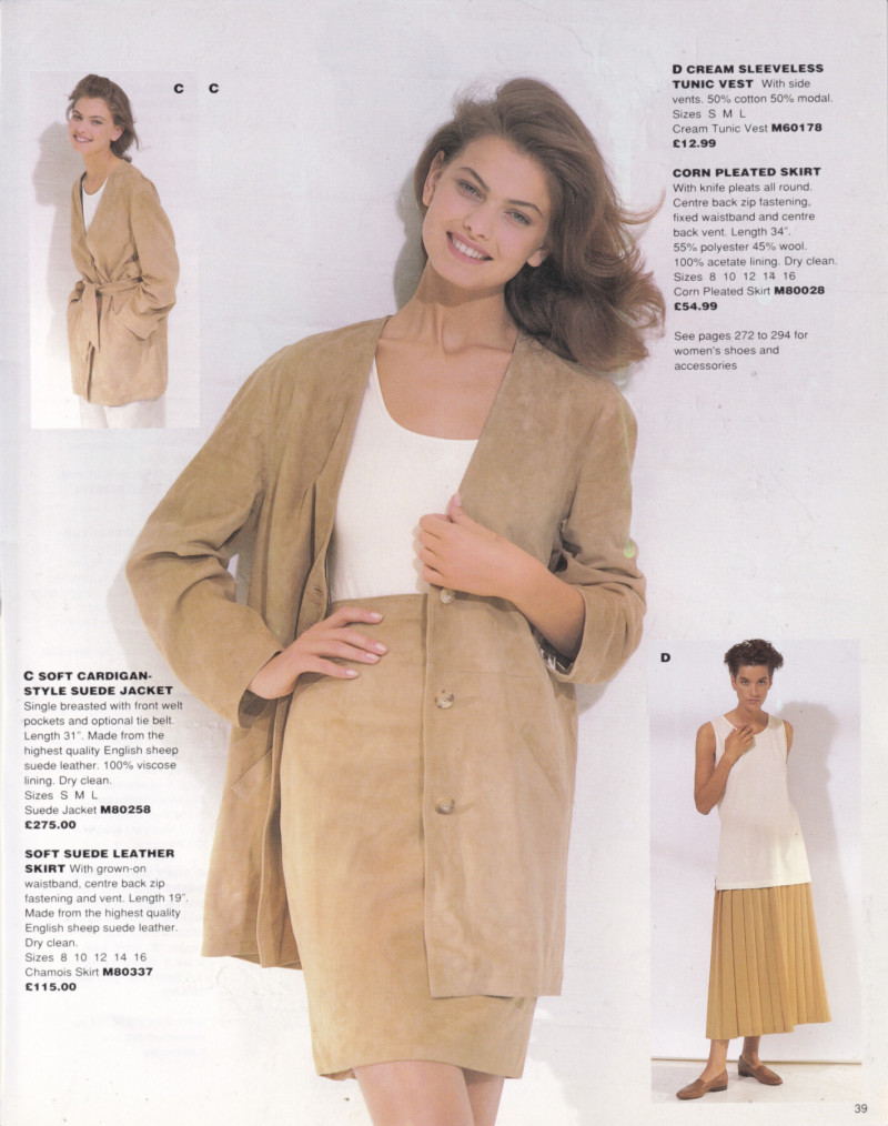 Gretha Cavazzoni featured in  the Next catalogue for Spring/Summer 1992