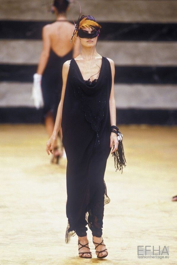 Gretha Cavazzoni featured in  the Emanuel Ungaro Haute-Couture fashion show for Autumn/Winter 1997