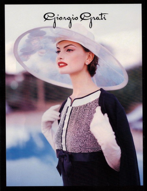 Gretha Cavazzoni featured in  the Giorgio Grati advertisement for Autumn/Winter 1995