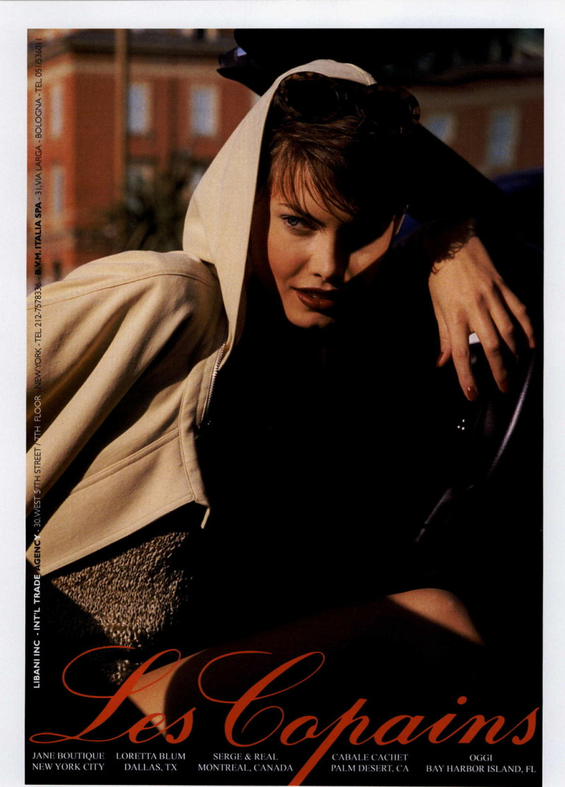 Gretha Cavazzoni featured in  the Les Copains advertisement for Spring/Summer 1995