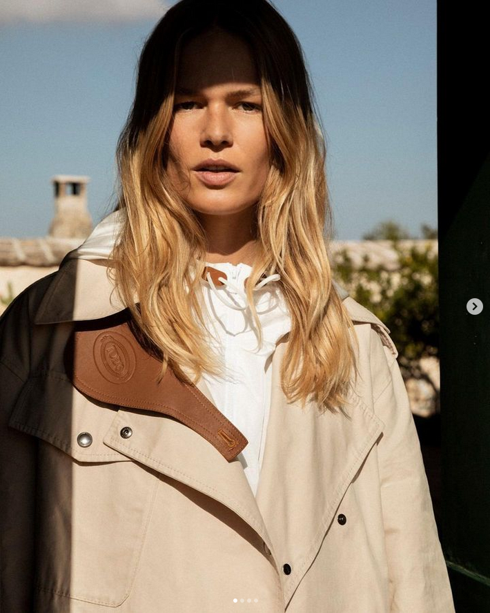 Anna Ewers featured in  the Tod\'s advertisement for Pre-Spring 2023