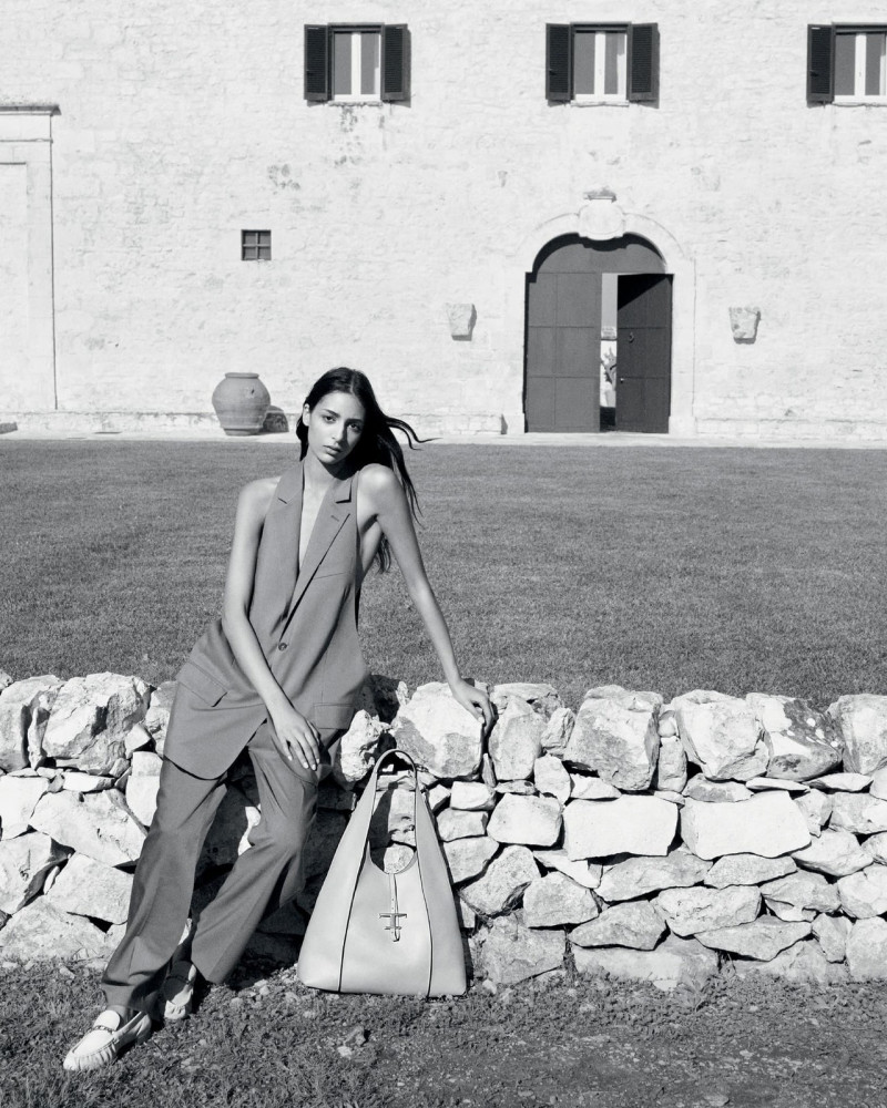 Nora Attal featured in  the Tod\'s advertisement for Pre-Spring 2023