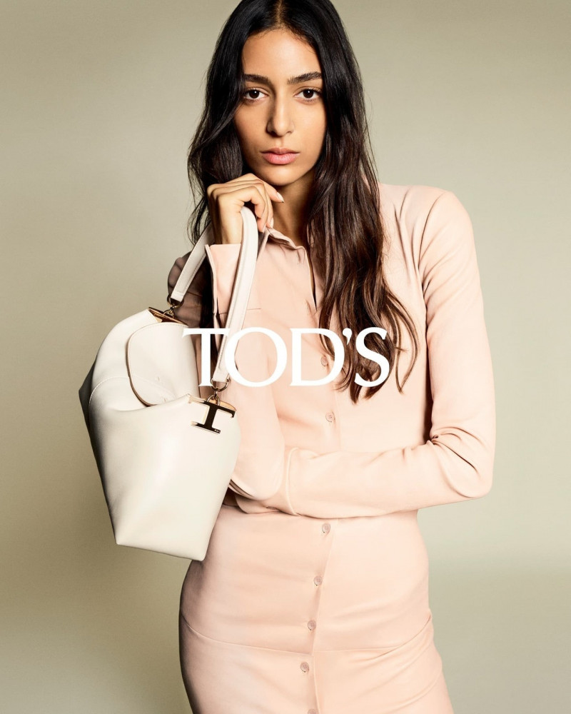 Nora Attal featured in  the Tod\'s advertisement for Pre-Spring 2023