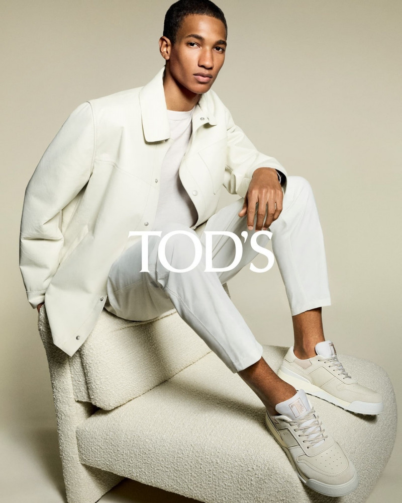 Joshua Seth featured in  the Tod\'s advertisement for Pre-Spring 2023