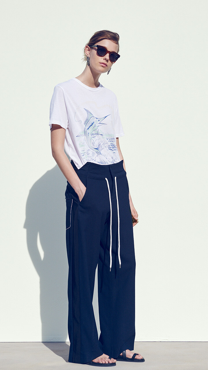 Mali Koopman featured in  the Bassike Denim lookbook for Resort 2016