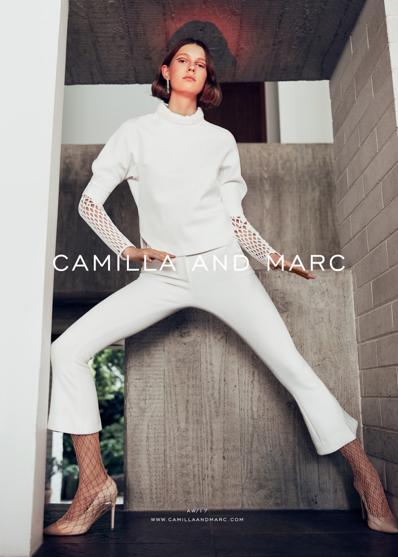 Mali Koopman featured in  the Camilla & Marc advertisement for Autumn/Winter 2017