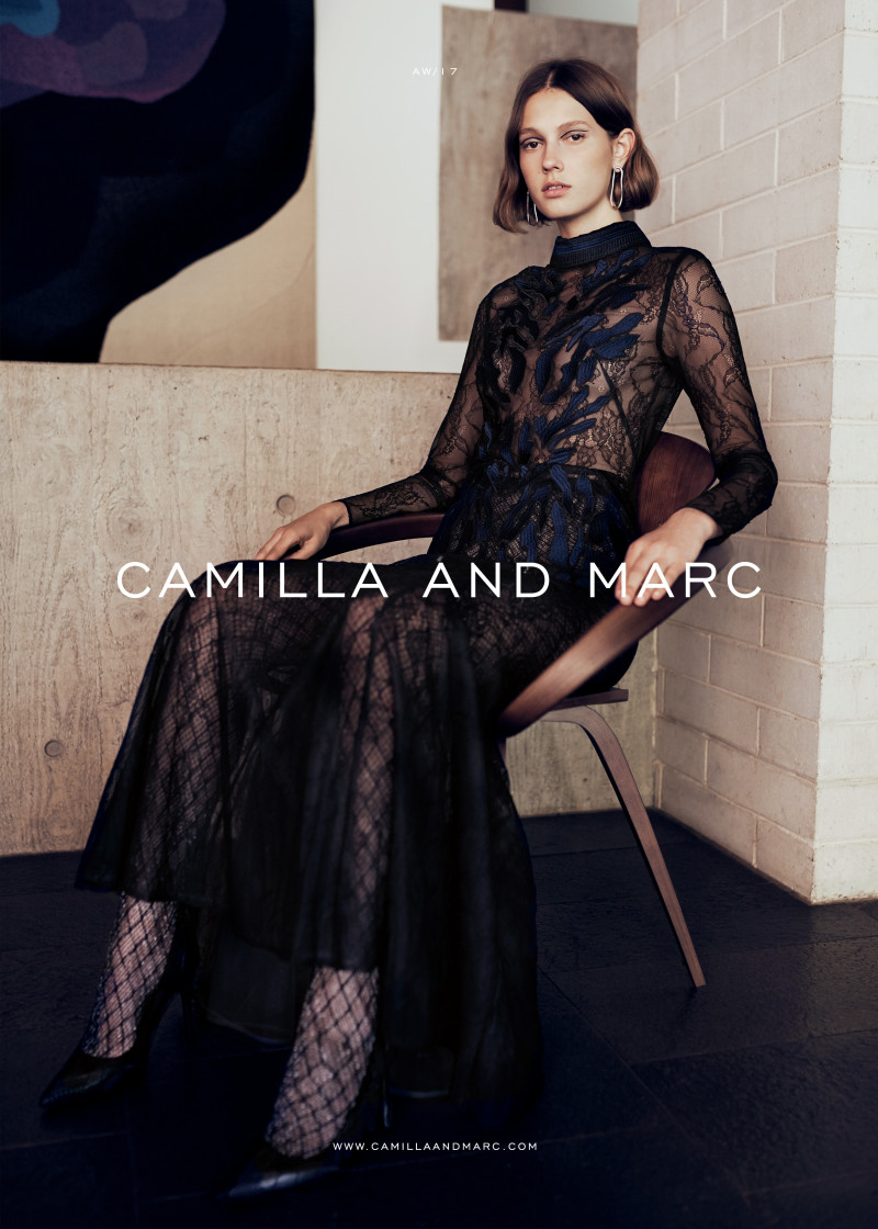 Mali Koopman featured in  the Camilla & Marc advertisement for Autumn/Winter 2017