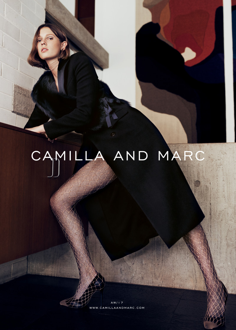 Mali Koopman featured in  the Camilla & Marc advertisement for Autumn/Winter 2017