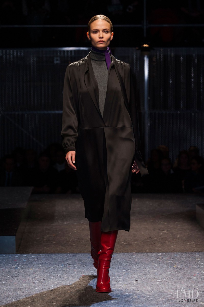 Natasha Poly featured in  the Prada fashion show for Autumn/Winter 2014