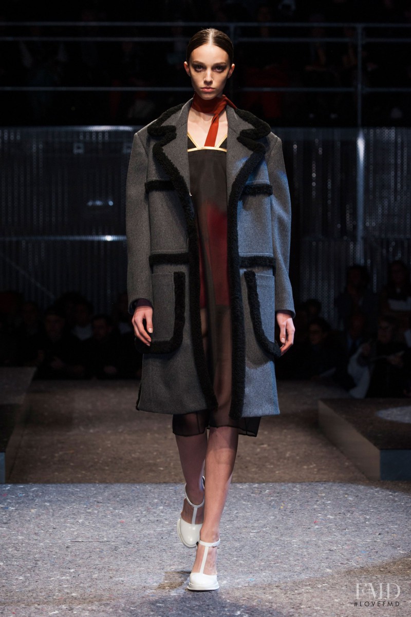 Larissa Marchiori featured in  the Prada fashion show for Autumn/Winter 2014