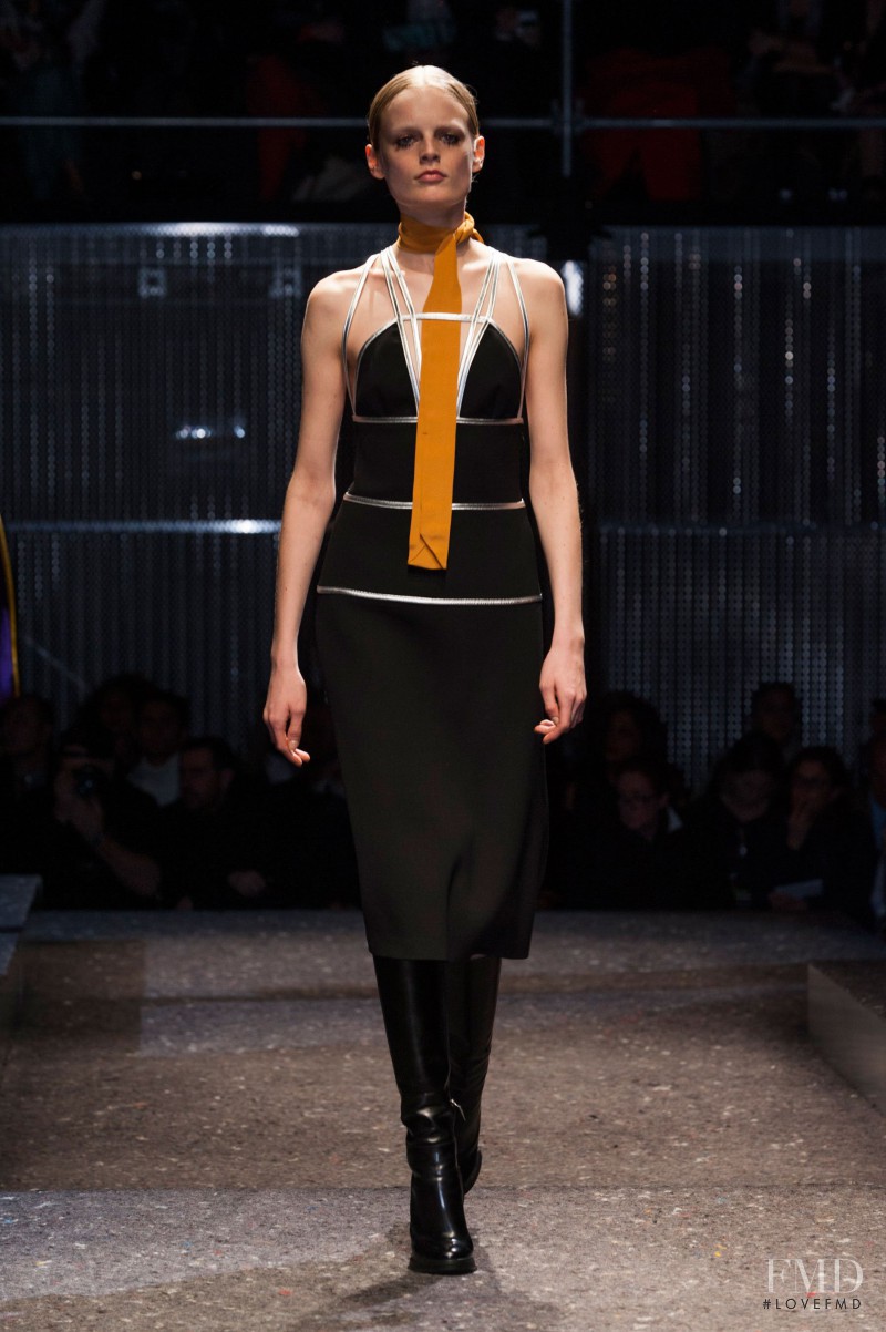 Hanne Gaby Odiele featured in  the Prada fashion show for Autumn/Winter 2014