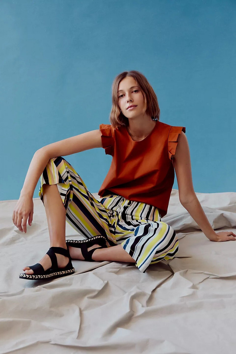 Mali Koopman featured in  the Peter Som x Anthropologie lookbook for Spring/Summer 2021